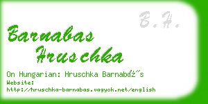 barnabas hruschka business card